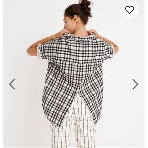 Madewell Courier Button-Back Shirt (Plaid)